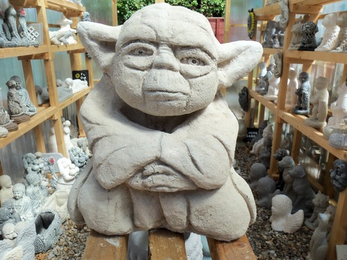 Concrete garden statues - garden,