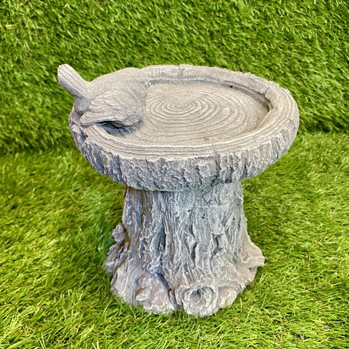 Concrete bird bath - concrete,