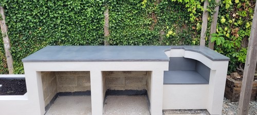Concrete garden worktop - concrete, worktop/