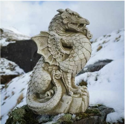 Scaly dragon statue - dragon,