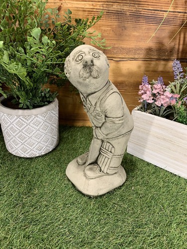 Stone garden cricket batsman - garden,