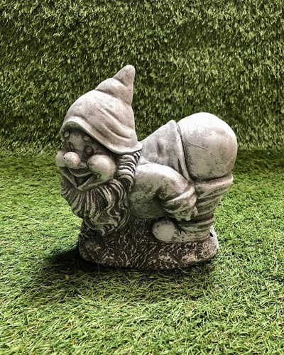 Funny concrete gnome garden - concrete,