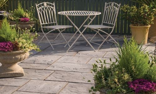 Concrete garden paving - concrete,