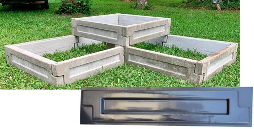 Diy concrete garden - concrete, bed